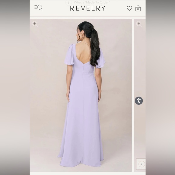 Revelry Bridesmaid Amethyst Formal Prom Dress - Picture 11 of 13